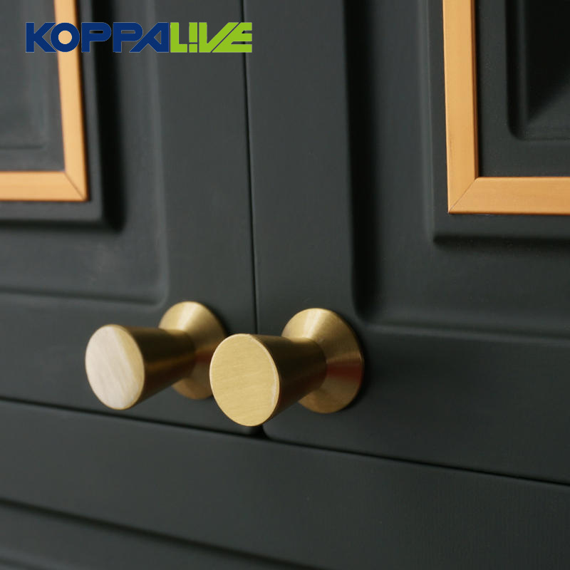 Koppalive Brass Drawer Pull Gold Knobs Taper Brass Cabinet Door Knob Dresser Knobs Mid Century Kitchen Hardware