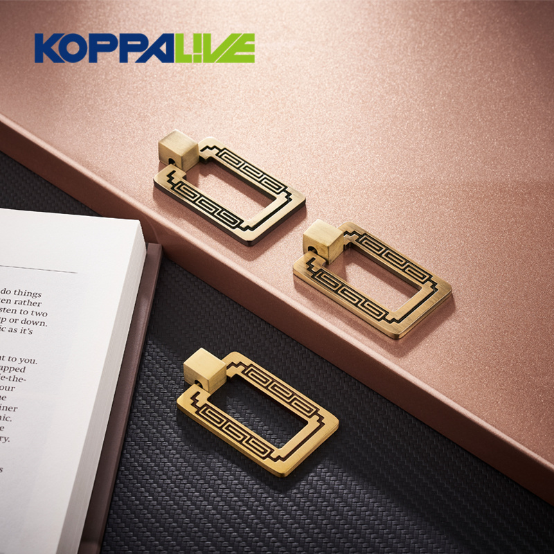 Koppalive New Arrival Chinese Style Square Ring Kitchen Cubboards Cabinet Handles 196mm Cabinet Furniture Classic Handle