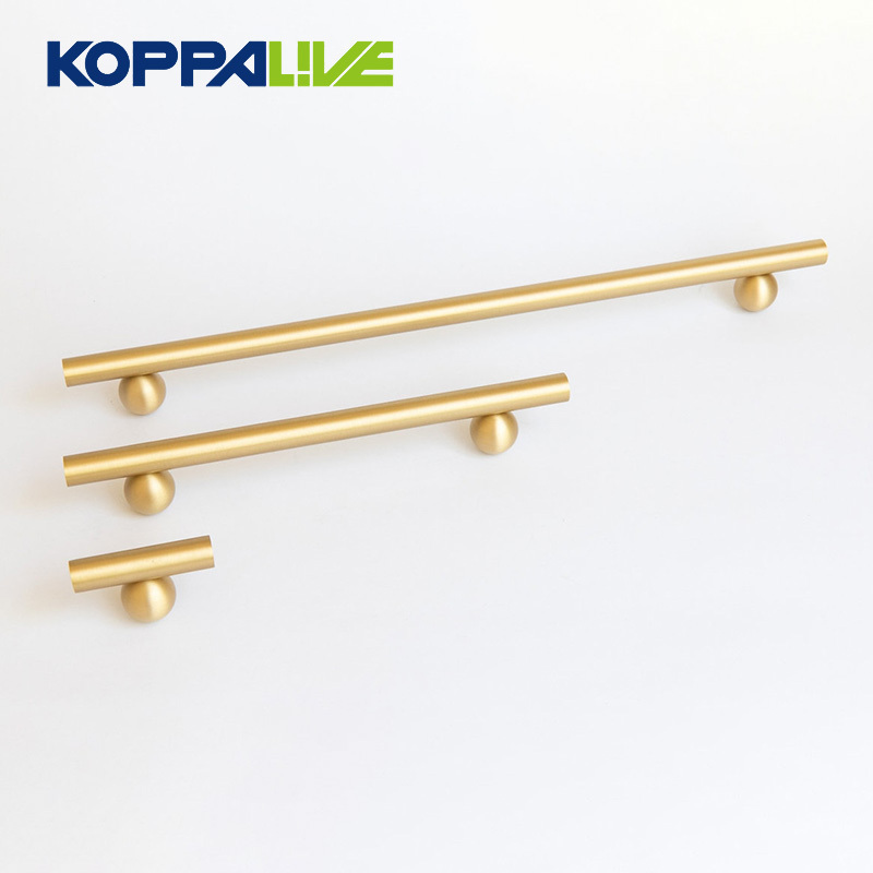 Koppalive European style/Solid Brass Kitchen Cabinets Handles 8 inches Round Ball Base Drawer Pulls Furniture Handle Hardware