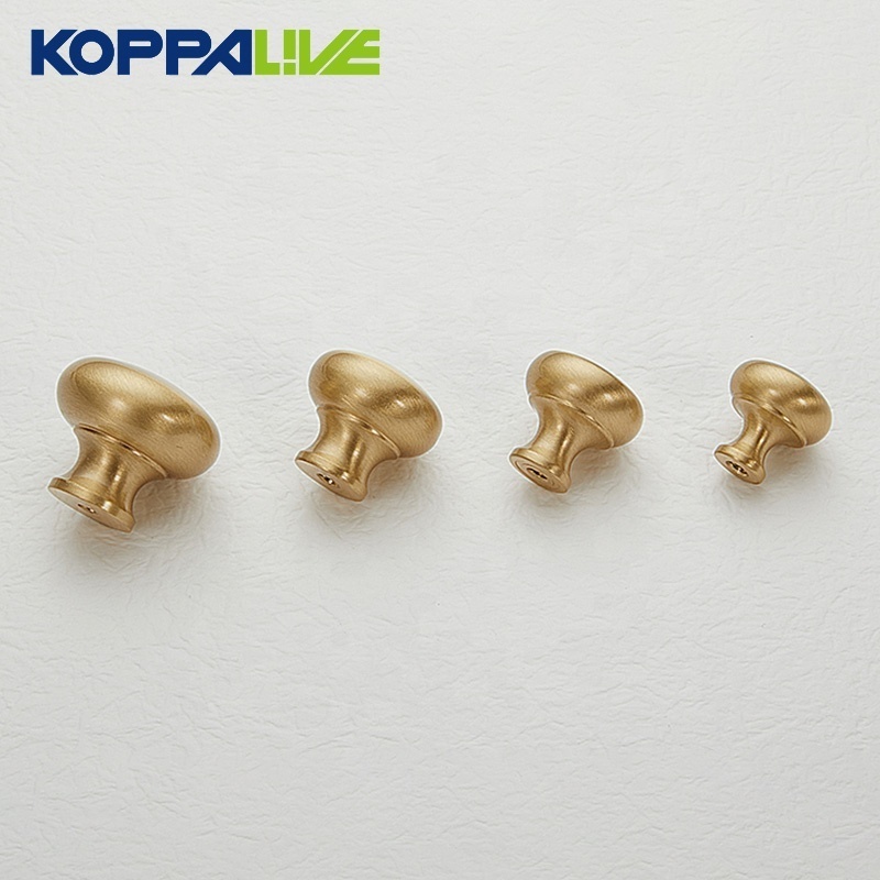 Koppalive Mushroom Cloud Brass Furniture Handles Gold Modern Minimalist Kitchen Cabinet Pulls Solid Dresser Drawer Knobs