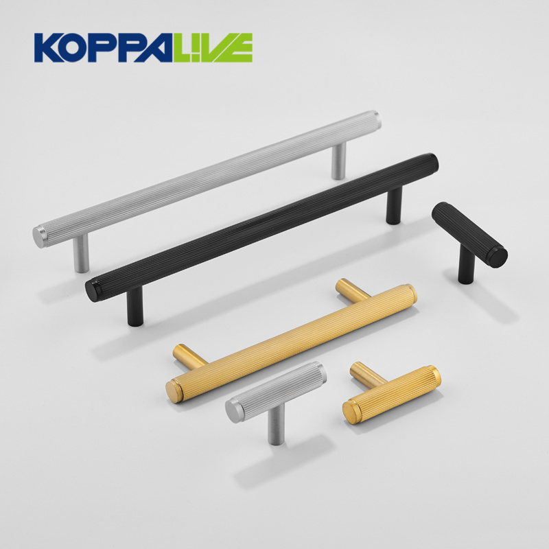 Koppalive Straight Stripe Solid Brass Cabinet Handles 160mm Furniture Cupboard Kitchen Door Handles and Pulls