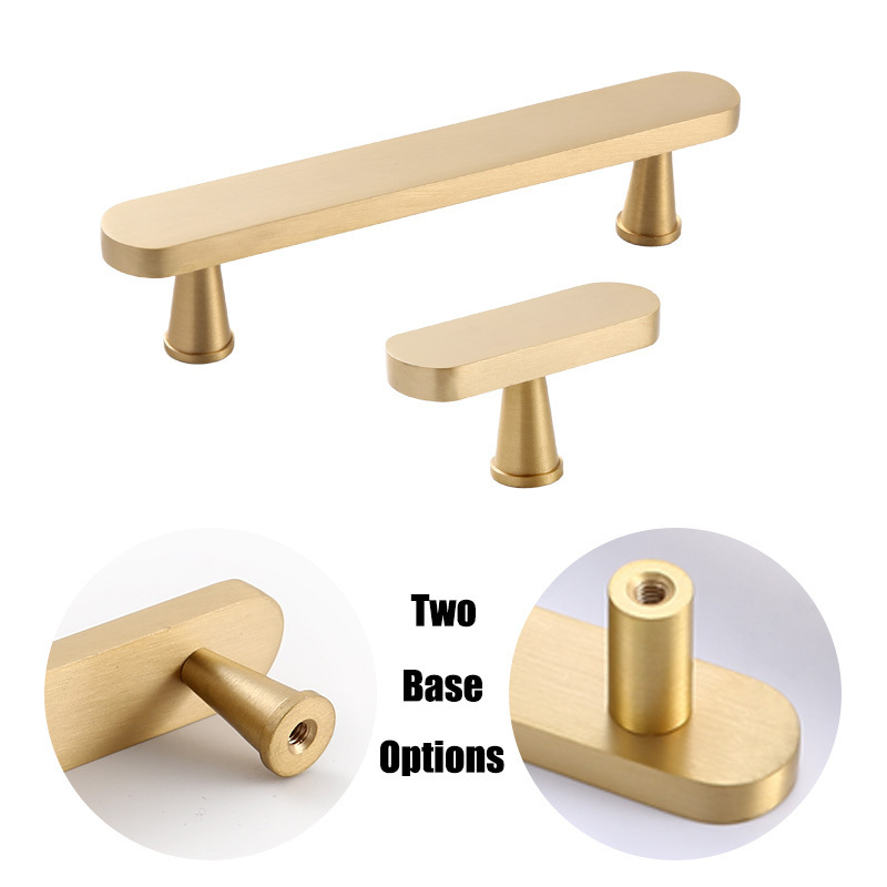 Koppalive gold cupboard drawer handles for cabinet door black pull brushed brass kitchen handle