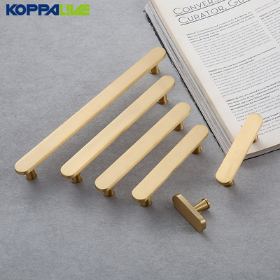 Koppalive gold cupboard drawer handles for cabinet door black pull brushed brass kitchen handle