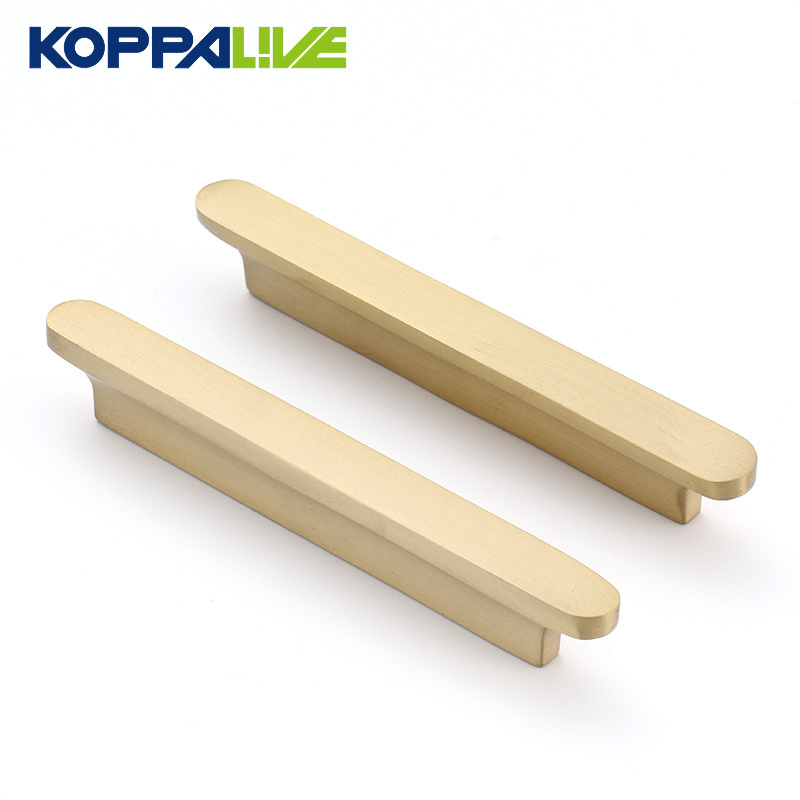 Koppalive Matte Black and Gold Textured Cabinet Handles Brushed Brass Furniture Pulls Handle for Cupboard Door Drawer