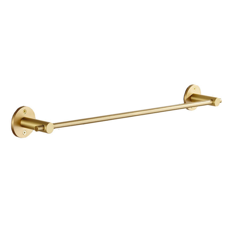 Custom Size Solid Brass Long Towel Bars Rails European Nordic Bathroom Kitchen 55cm Golden Copper Wall Towel Holder