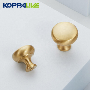 Koppalive Mushroom Cloud Brass Furniture Handles Gold Modern Minimalist Kitchen Cabinet Pulls Solid Dresser Drawer Knobs