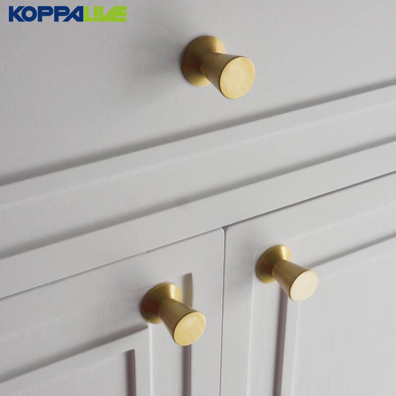 Koppalive Brass Drawer Pull Gold Knobs Taper Brass Cabinet Door Knob Dresser Knobs Mid Century Kitchen Hardware