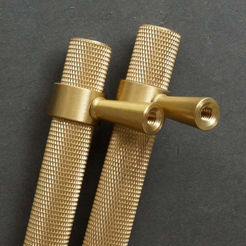 Factory Selling Kitchen Cabinets Door Knurled Handle Gold Nordic Luxury Cupboard Drawer Wardrobe Brass Pull Handles