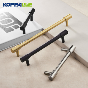 Koppalive Brushed Nickel Brass Furniture Handle 76mm 3 inch European Gold and Matte Black Wardrobe Door Cabinet Pull Handles