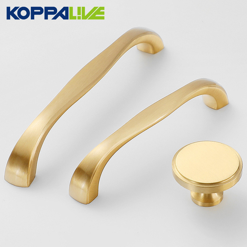 Koppalive antique bronze kitchen cabinet drawer pull handles scandinavian brushed brass copper handle