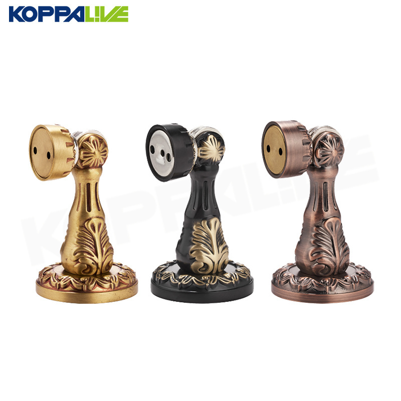 Koppalive Brass European strong magnetic door catcher door bumper antique electroplated door stopper