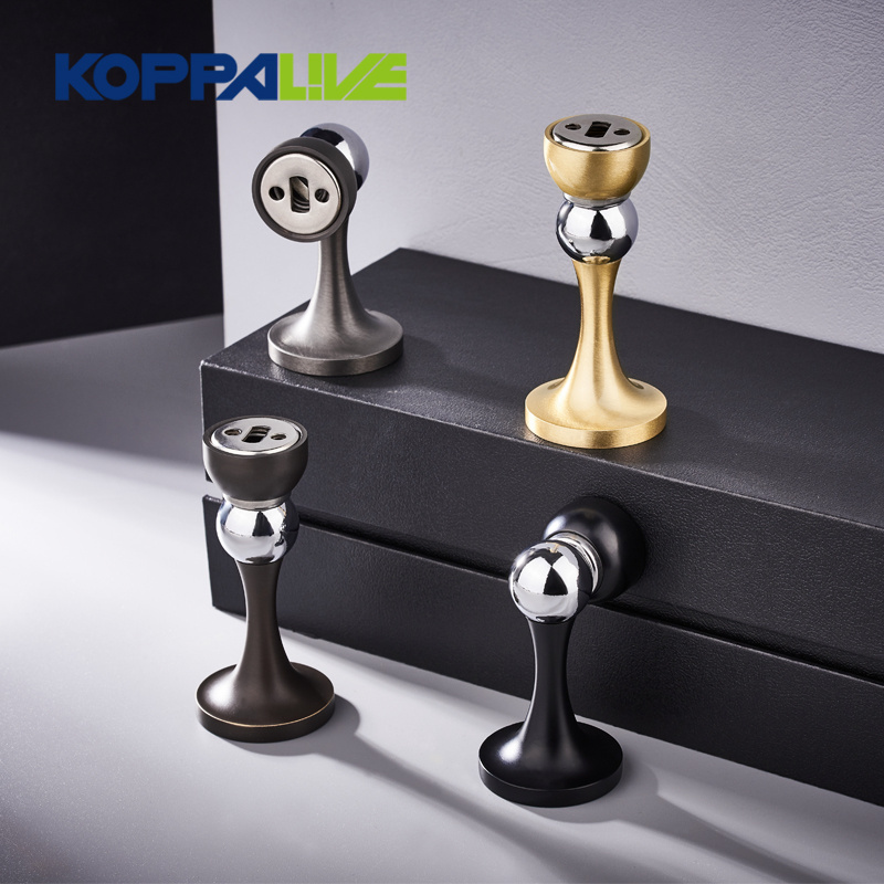 Koppalive brass bedroom door stops heavy duty door holder copper floor magnetic under door draft stopper