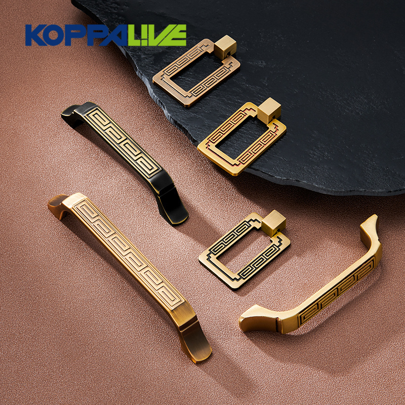 Koppalive New Arrival Chinese Style Square Ring Kitchen Cubboards Cabinet Handles 196mm Cabinet Furniture Classic Handle