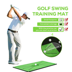 Golf Training Mat Swing Detection Batting Pad Mini Golf Portable Putting Practice Hitting Mat Golf Mats with Non-Slip Backing