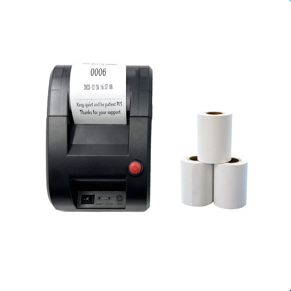 Wireless Thermal Printer Queue Calling System Ticket Dispenser Four Free Ticket Paper