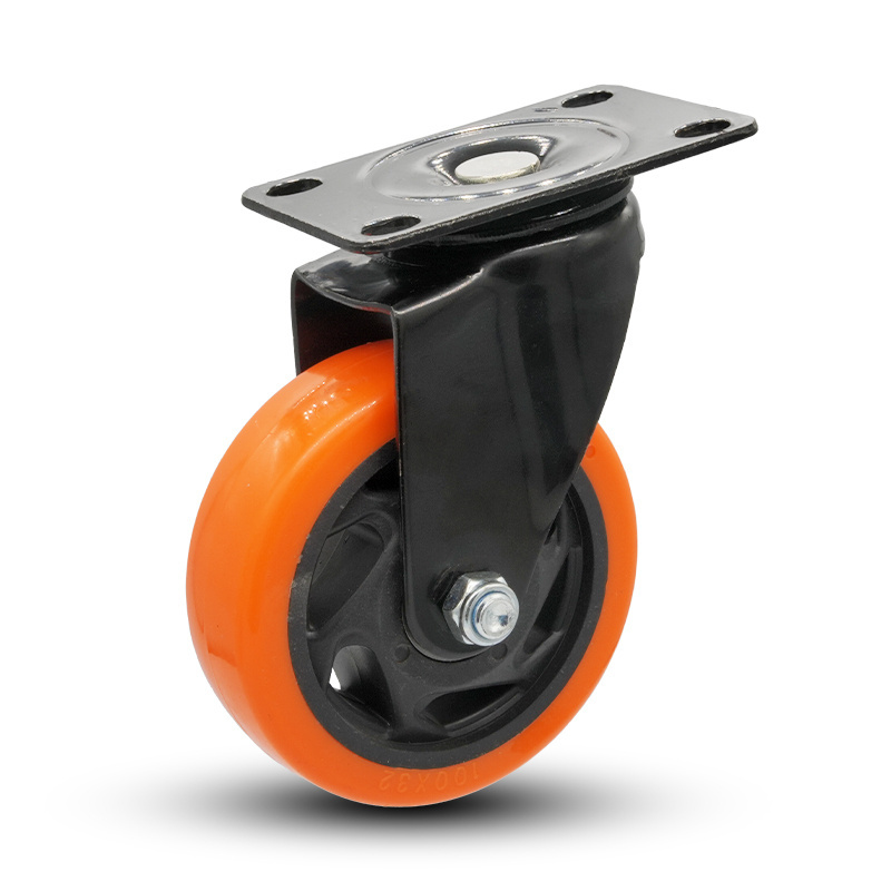 5 Inch Swivel Casters Wheels 1500lbs Heavy Duty Castors with Brake Polyurethane Dual Locking Casters