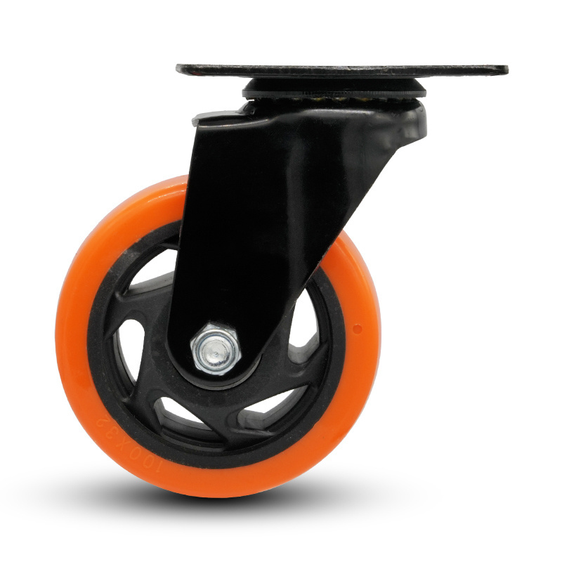 5 Inch Swivel Casters Wheels 1500lbs Heavy Duty Castors with Brake Polyurethane Dual Locking Casters