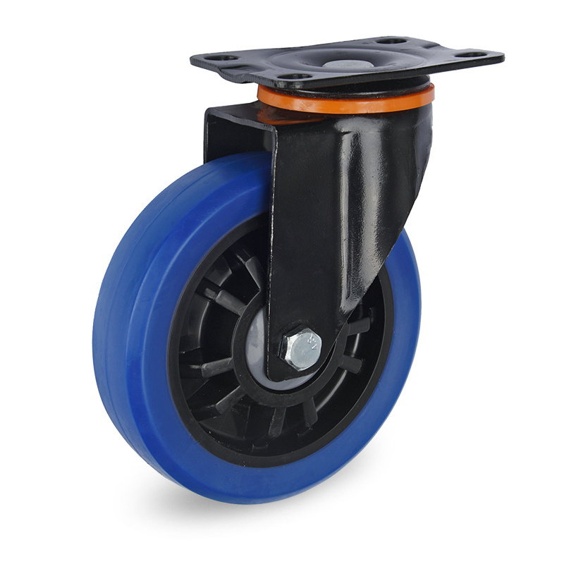 Heavy Load 100mm Caster Trolley Wheels Heavy Duty With Brake PU Caster Wheels 4 Inch