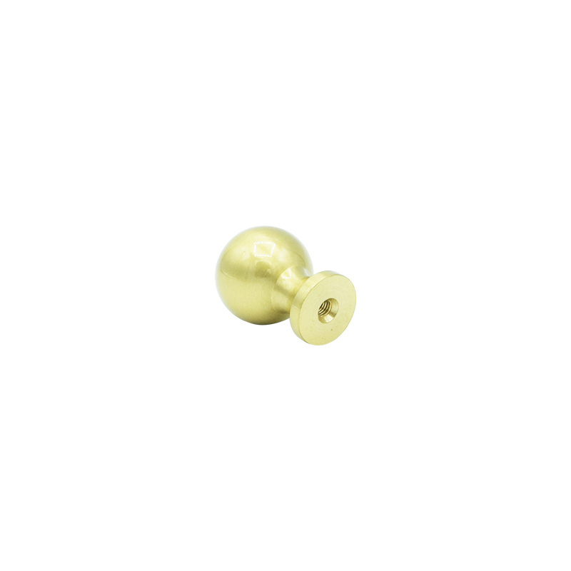 Solid Brass Ball Shaped Cabinet Handle  Kitchen Cabinet Pulls And Knobs Brushed Finished Modern Hardware Knobs