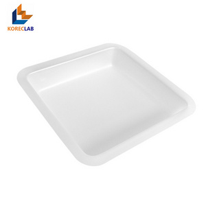 plastic flat bottom square type laboratory disposable tray