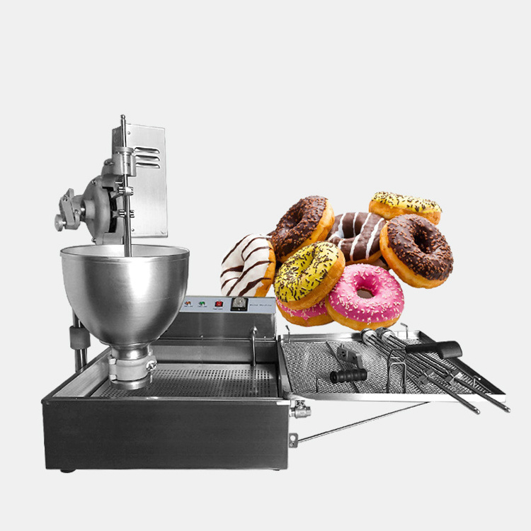 CE semi-Automatic tabletop electric commercial doughnut making mini manual donut machine/donut fryer/doughnut maker