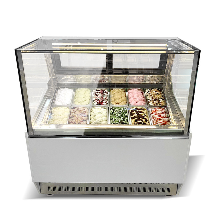 Hot sale ice cream cabinet hard ice cream display freezer sevel gelato showcase gelato display case fridge stand price