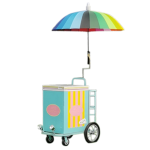 New area park 110v ice cream cart with freezer mini gelato push color refrigerator cart mobile food carts for sale