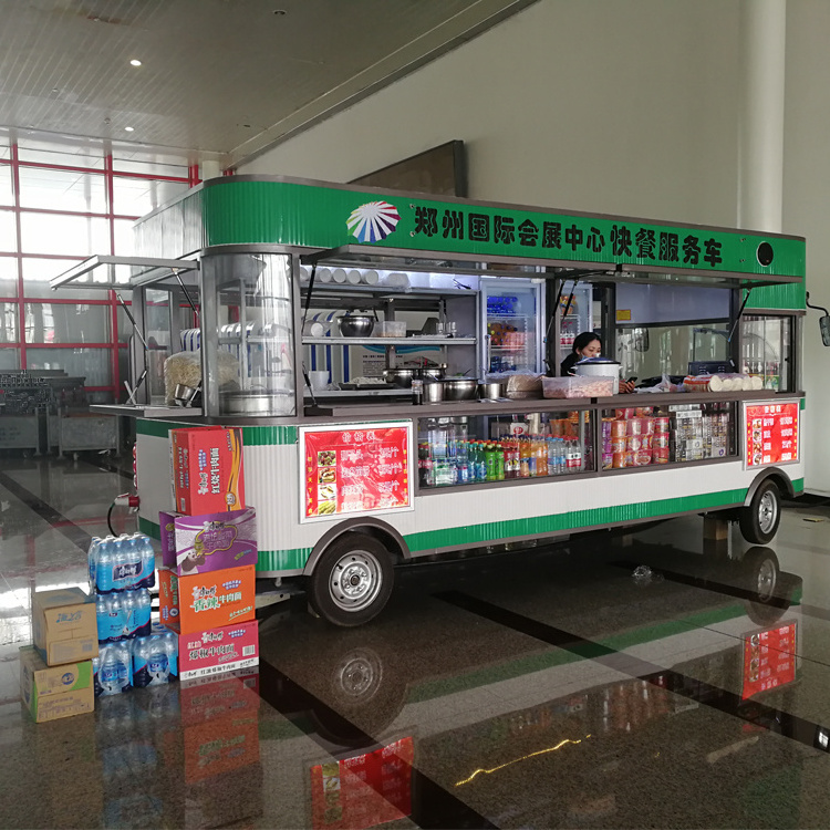 OEM mobile food car stainless steel outdoor kiosk store for sale food trailer beach cart customization fast ice cream vending