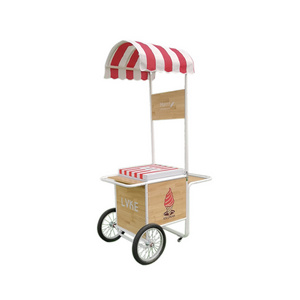 New scenic area park attractive ice cream serving cart mini mexican gelato ice cream push cart foodtruck vending food cart