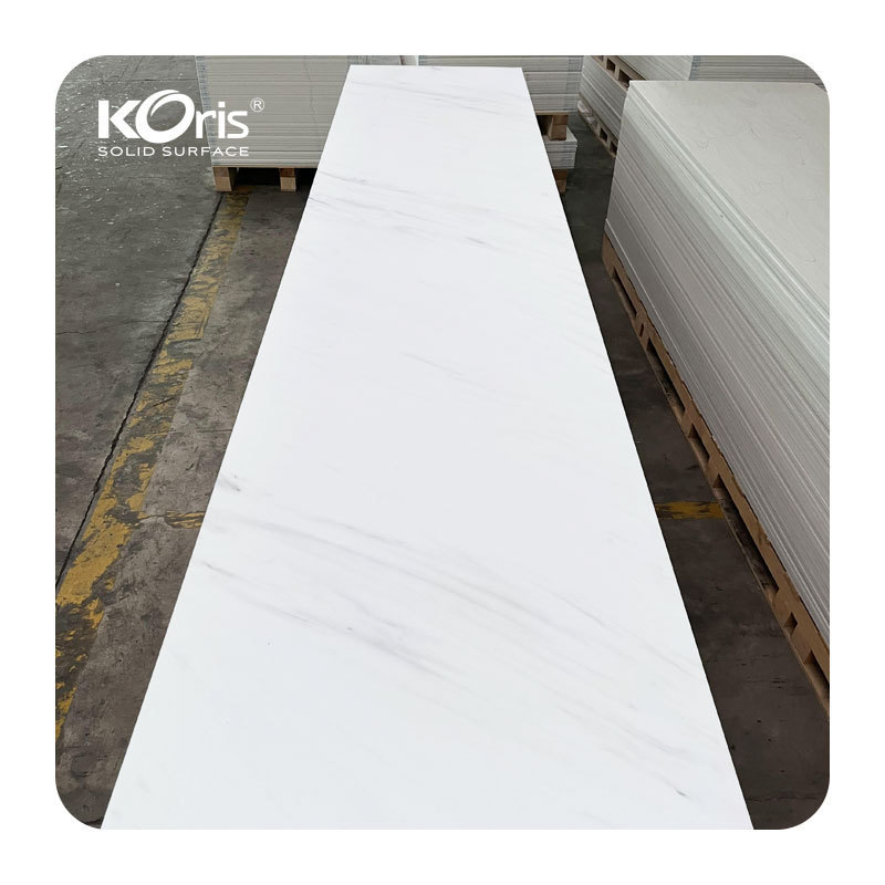 Koris acrylic solid surface artificial marble sheet hotel bathroom seamless wall panels waterproof