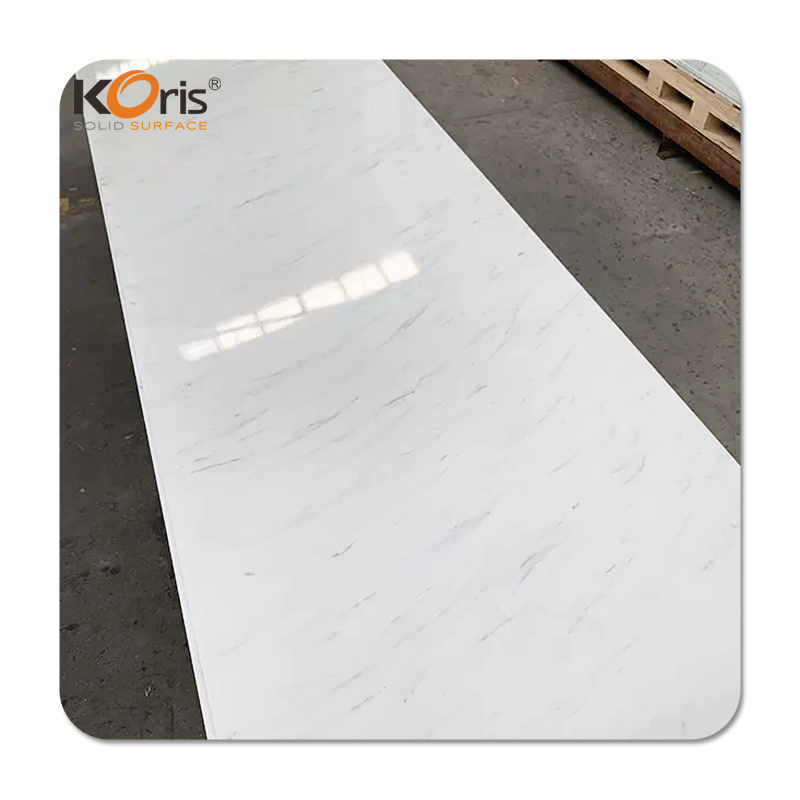 Koris artificial marble series big slab artificial stone acrylic solid surface sheet for kitchen countertop