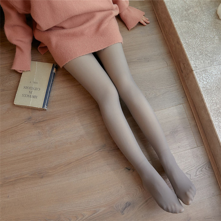 Plus Size Breathable Women Slimming Nylon Pantyhose Translucent Socks Fleece Winter Leggings