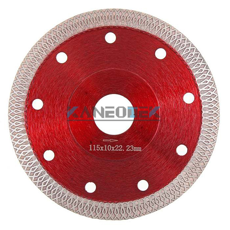 KANEOTEK 4-1/2 inch 5 Incn Super Thin X Mesh Turbo Diamond Saw Blade Ultra Thin Cutting Disc For Porcelain Marble Tiles Ceramic