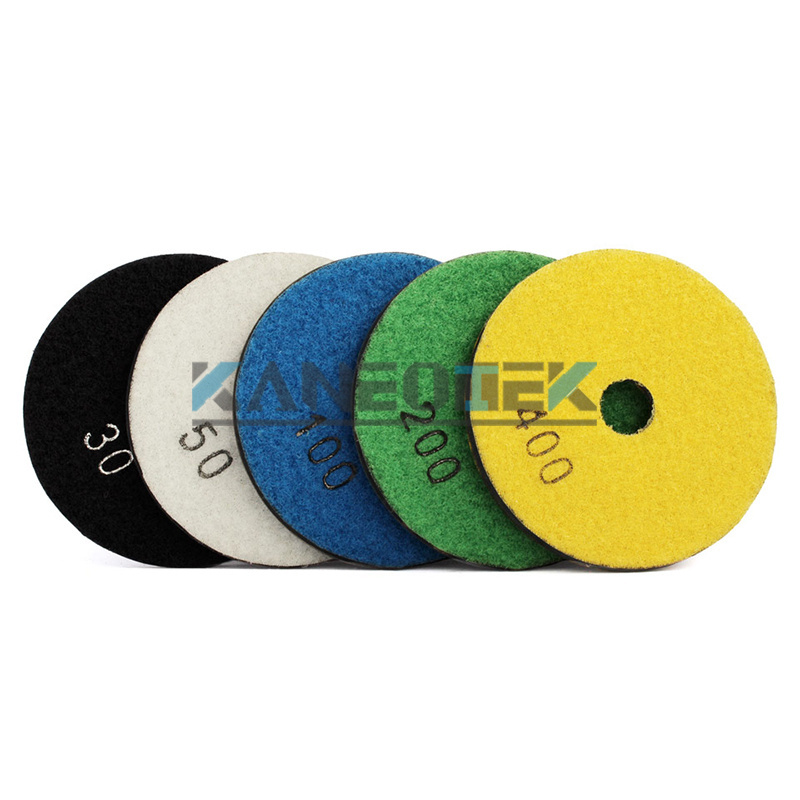 KANEOTE 3/4/5 Inch 16# Grit Full Metal Bond Diamond Stone Polishing Pads For Hard Marble Granite,Concrete Terrazzo Grinding