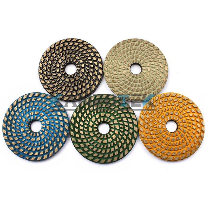 KANEOTE 3/4/5 Inch 16# Grit Full Metal Bond Diamond Stone Polishing Pads For Hard Marble Granite,Concrete Terrazzo Grinding