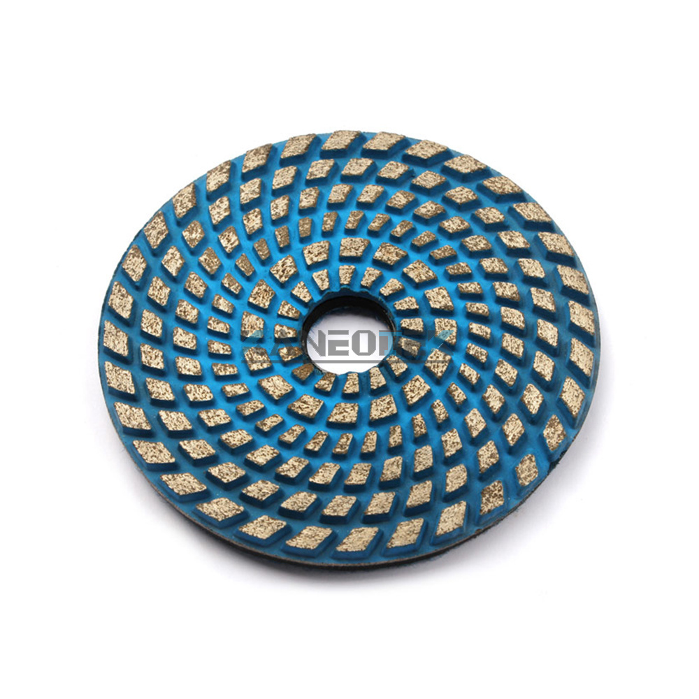 KANEOTE 3/4/5 Inch 16# Grit Full Metal Bond Diamond Stone Polishing Pads For Hard Marble Granite,Concrete Terrazzo Grinding