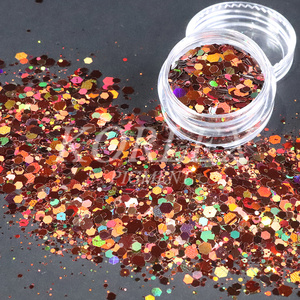 Wholesale Bulk Hexagon Holographic Glitter Mixed Chunky Glitter Sparkle