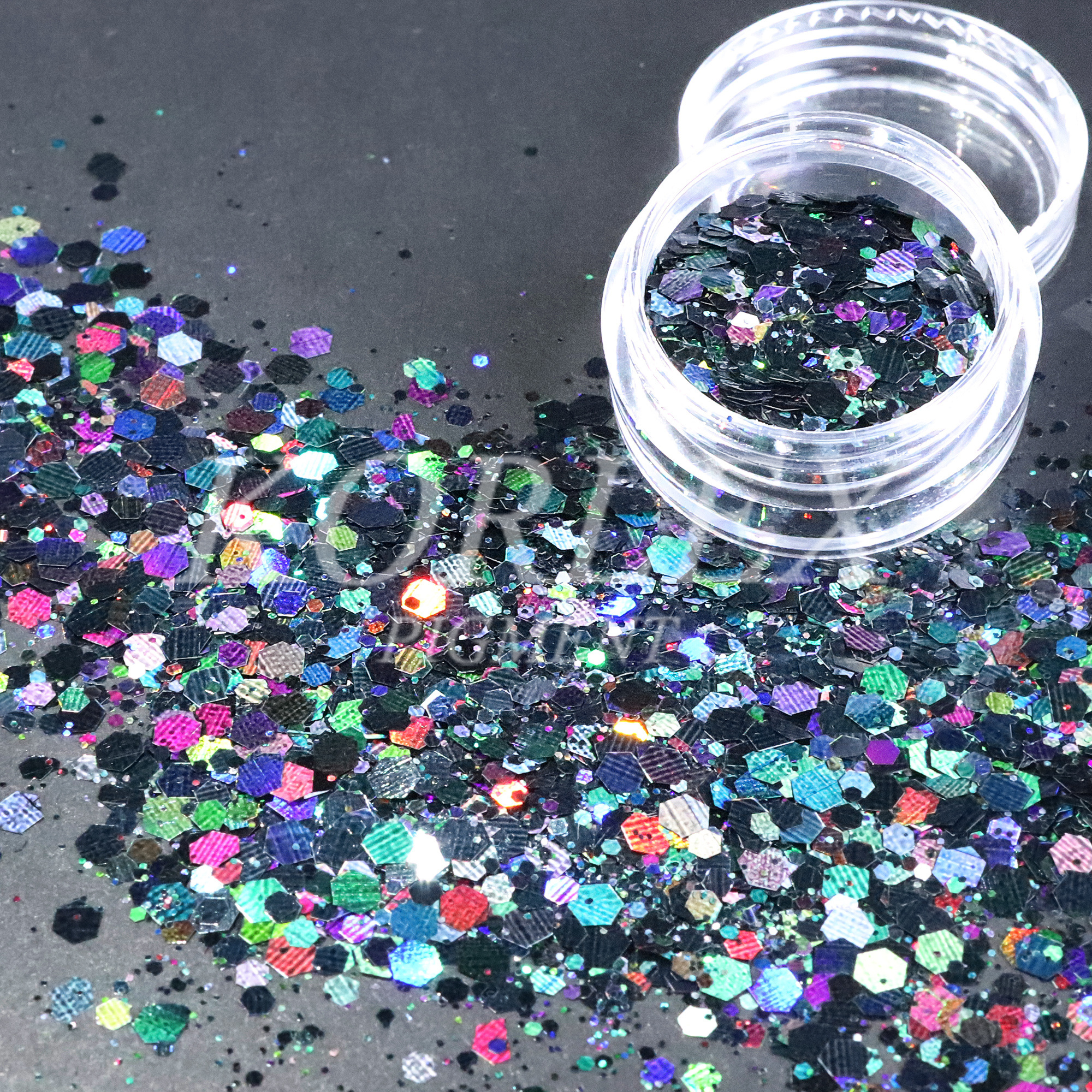 Wholesale Bulk Hexagon Holographic Glitter Mixed Chunky Glitter Sparkle