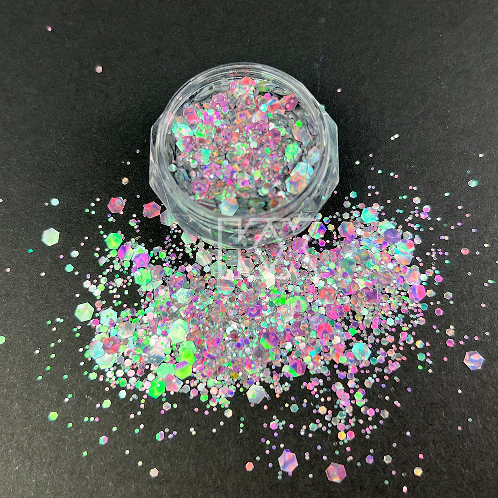 Eco-friendly Bulk Colorshifting Glitter Holographic Mix Glitter For Tumblers Resin Craft