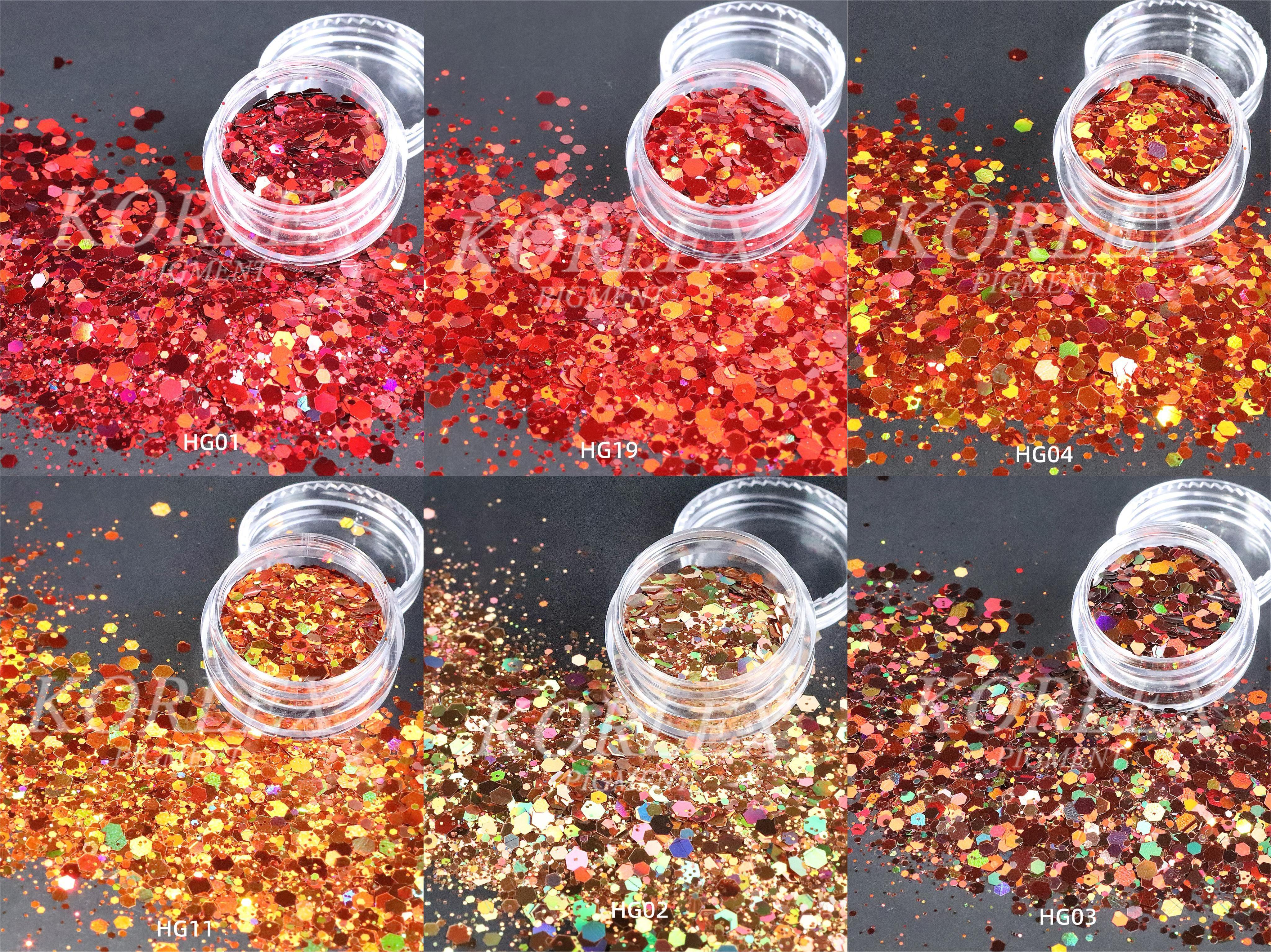 Wholesale Bulk Hexagon Holographic Glitter Mixed Chunky Glitter Sparkle