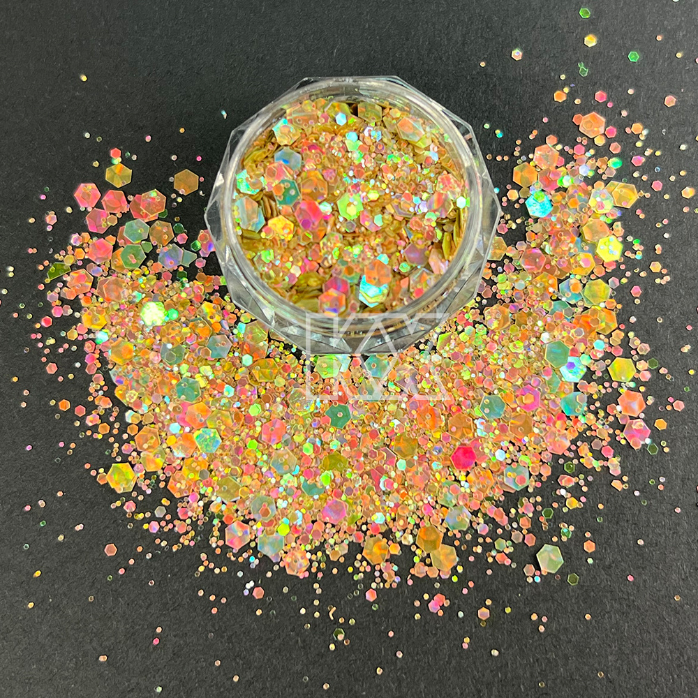 Eco-friendly Bulk Colorshifting Glitter Holographic Mix Glitter For Tumblers Resin Craft