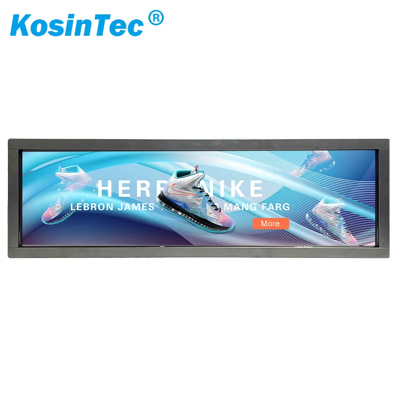 Hot KOSINTEC New Ultra Wide Stretched Bar Lcd Advertising Display/Ads Player Lcd Commercial Ultra Stretch Screen