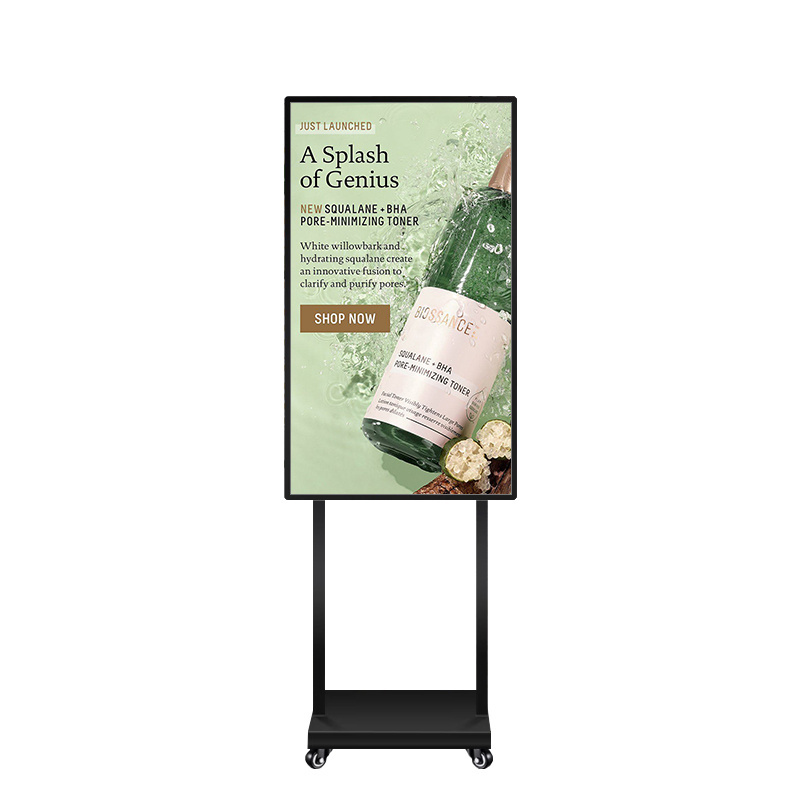 High Brightness Floor Standing Kiosk Drive Thru Menu Boards Electronic Billboard Lcd Window Advertising Displays