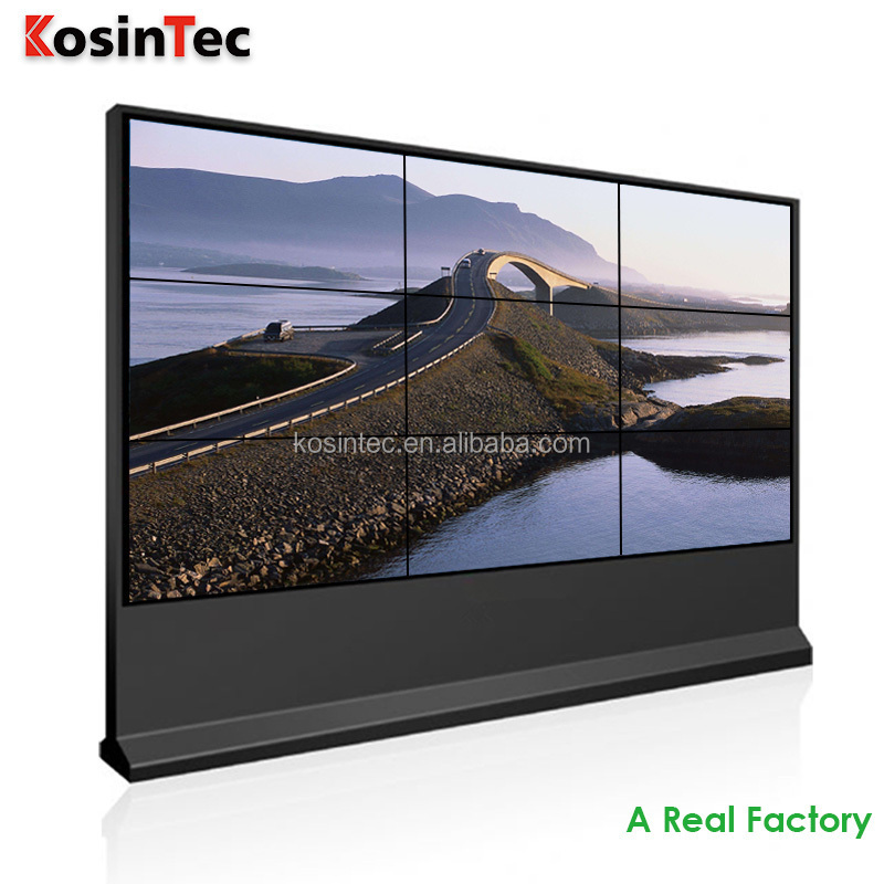 4K 55 inch LCD Video Wall Panel advertising player ad display 3.5mm ultra Narrow Bezel video wall