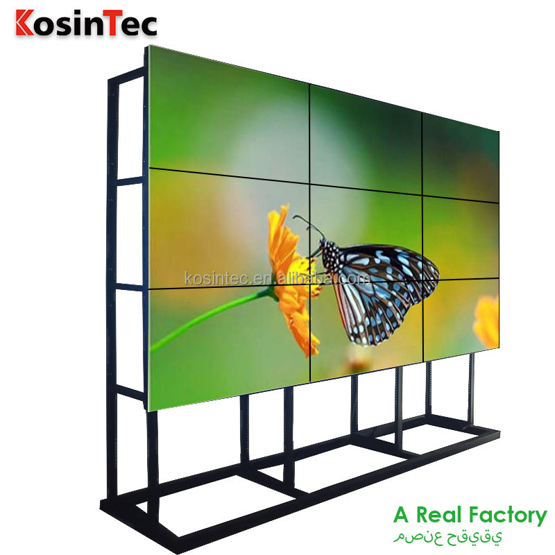 4K 55 inch LCD Video Wall Panel advertising player ad display 3.5mm ultra Narrow Bezel video wall