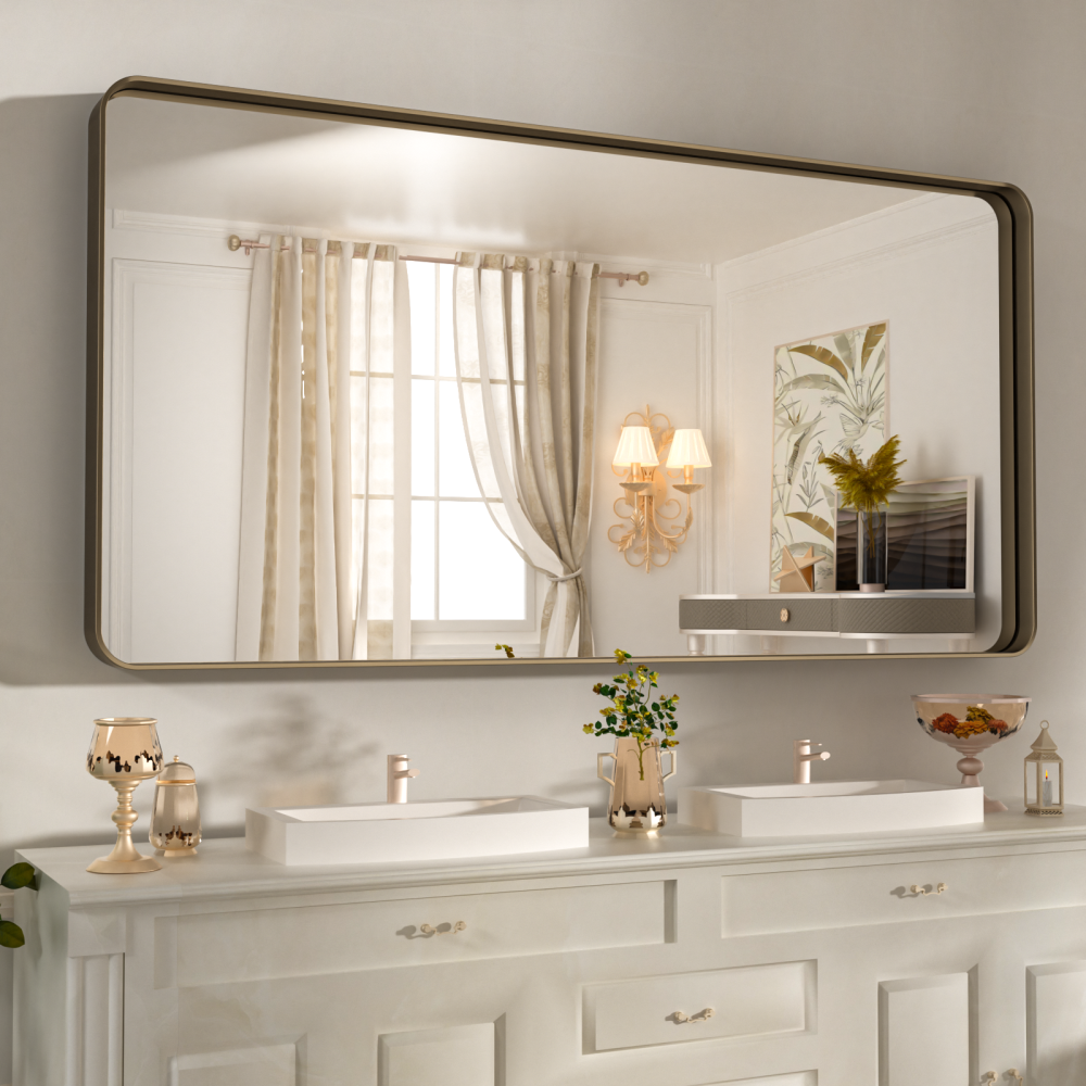 Bathroom hanging mirror with led light Home hotel cosmetic mirror full-length Decoration for wall mirror ceiling