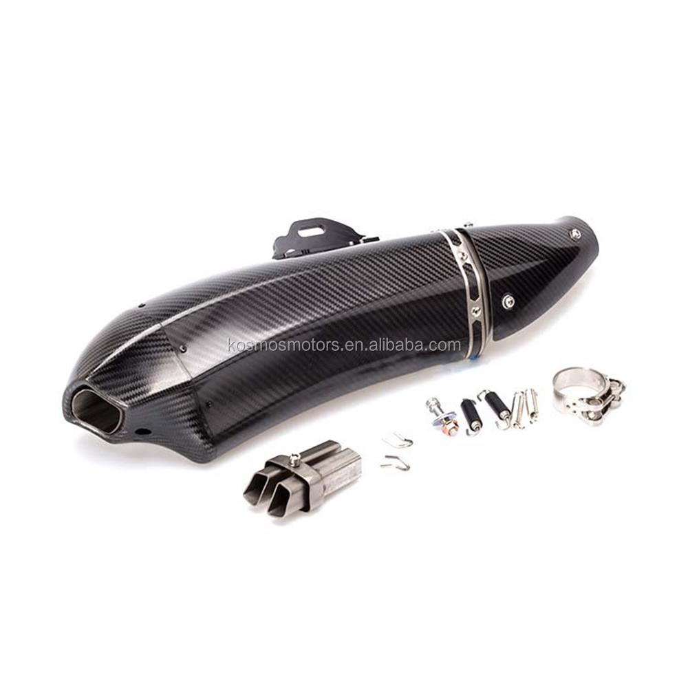 Universal high quality  large displacement carbon fiber motorbike/motorcycle/dirtbike exhaust muffler