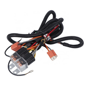 H4 LED Headlight Relay Wiring Harness Kit Dual Relay High Low Headlamp Ceramic Plugs Connector Wire Harness