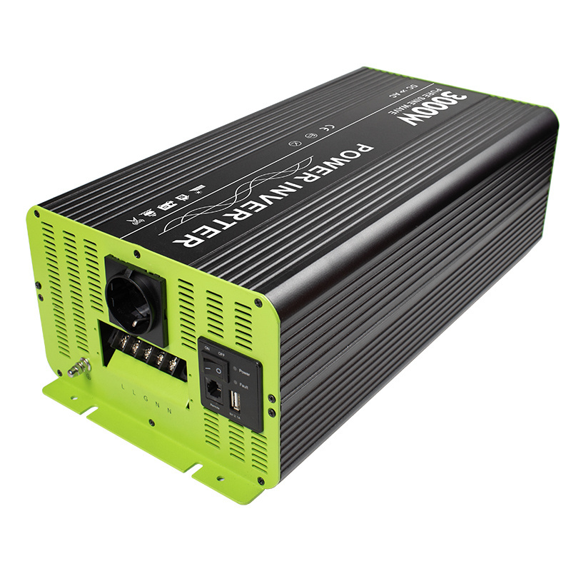 OEM Available Outdoor Tool 2000W Peak Power 12V 24V to 110V 220V AC Car Power Inverter 3000W Pure Sine Wave Inverter