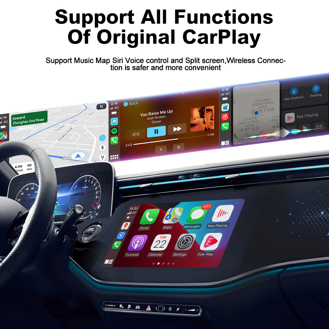 Wireless Carplay Dongle Mini Plug And Play universal Car Smart Adapter usb carplay dongle wireless adapter obd carplay